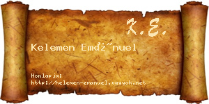 Kelemen Emánuel névjegykártya